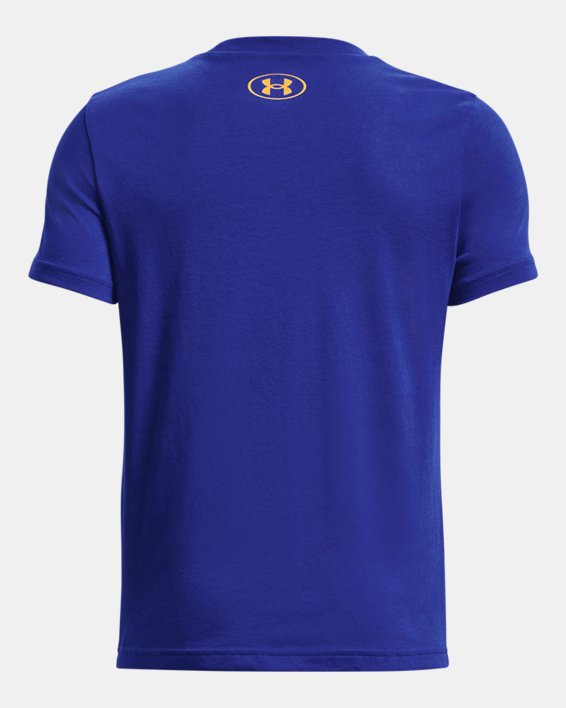 Boys' UA Baseball Logo Short Sleeve, Blue, pdpMainDesktop image number 1